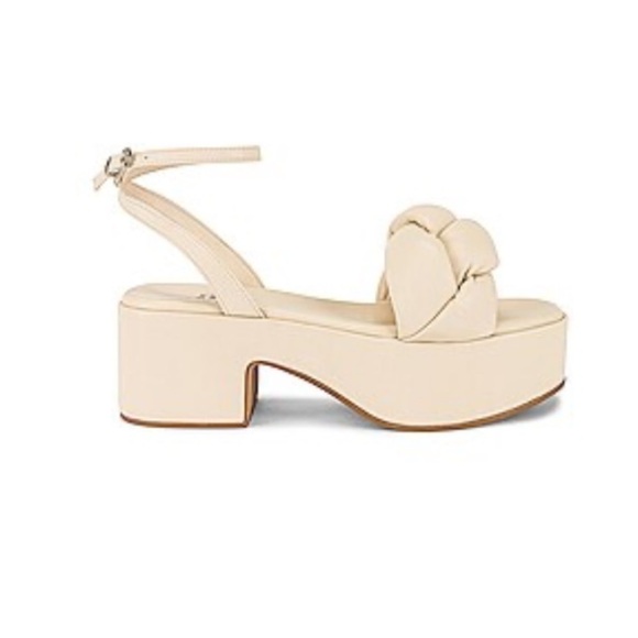 Jeffrey Campbell Women's Braided Platform Sandal in Cream Size 9.5 - Picture 3 of 15